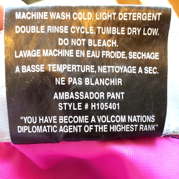 Volcom Snowboard Ski Lined Pants Waterproof Tan Taupe Pink Women Size 10 - Picture 16 of 16